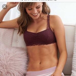 Aerie Maroon Scoop Push Up Bra/Bralette